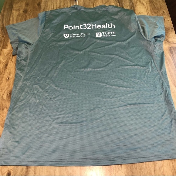 NWT Adidas BAA Boston Marathon 5K 2023 Silver Green Short Sleeve Shirt Mens XL - Picture 7 of 8